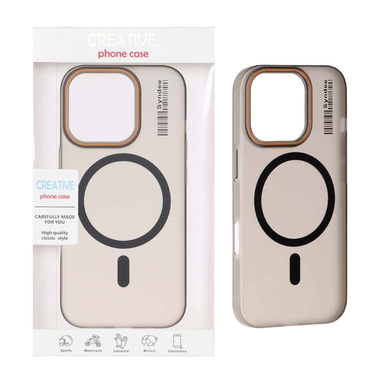 قاب اورجینال Syndee پشت مات MagSafe مدل Apple iPhone 16 Pro - مشکی (پک دار)