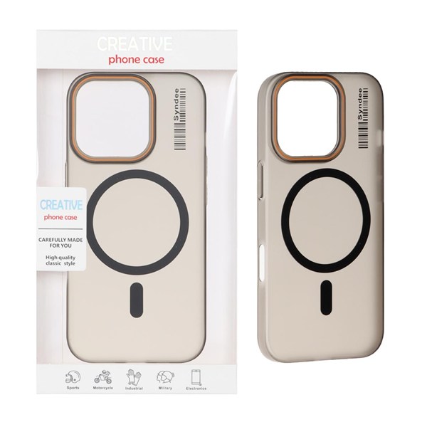 قاب اورجینال Syndee پشت مات MagSafe مدل Apple iPhone 16 Pro - مشکی (پک دار)