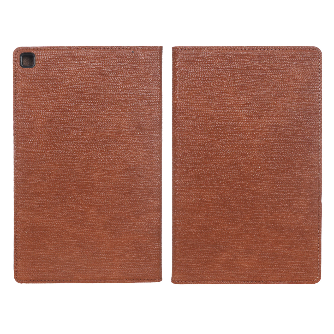 کیف تبلت چرمی طرح بافت Samsung Galaxy Tab A8 (2019) / T290 / T295 - قهوه ای روشن - BSA