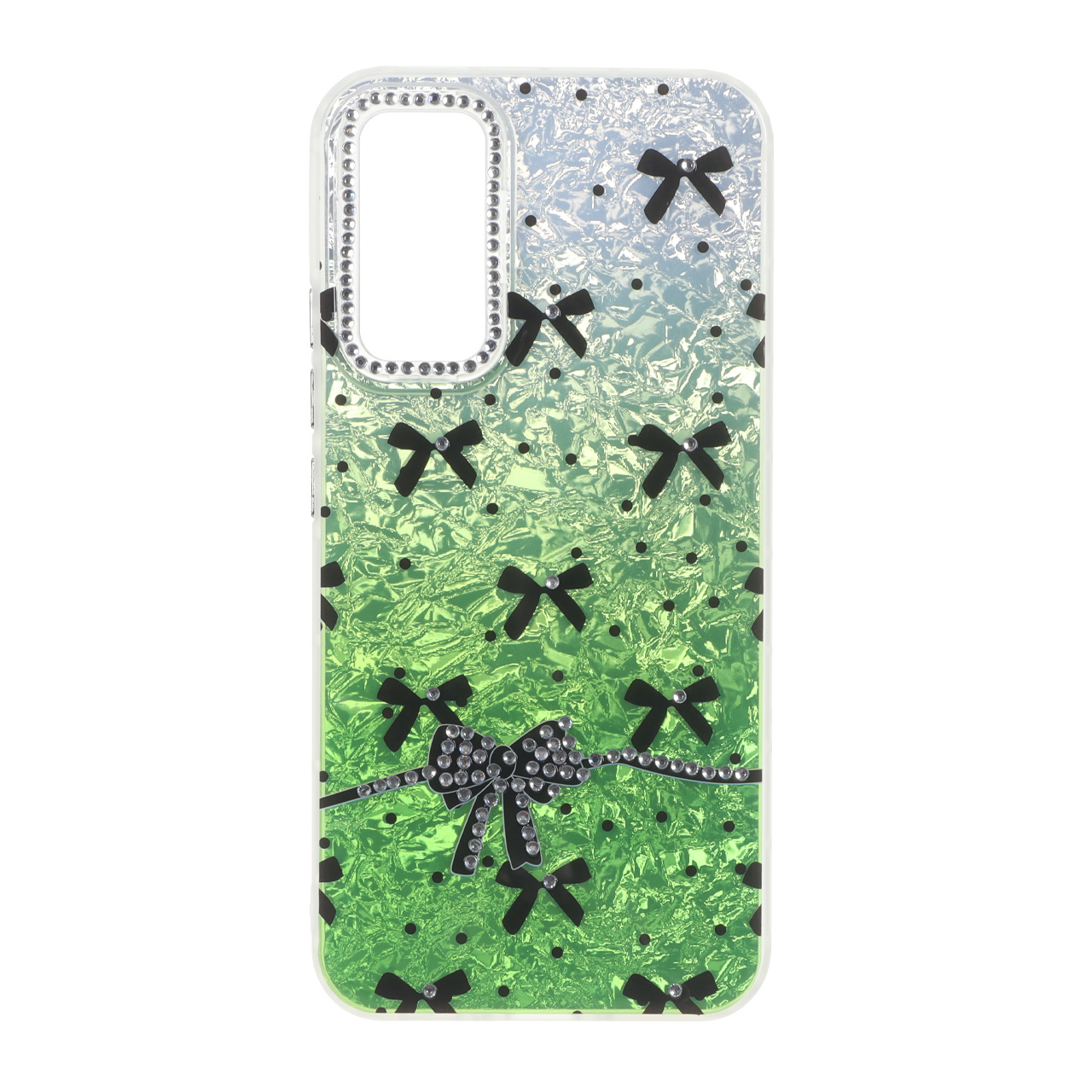 قاب ice پاپیونی نگین دار دور مات Samsung Galaxy A34 - سبز