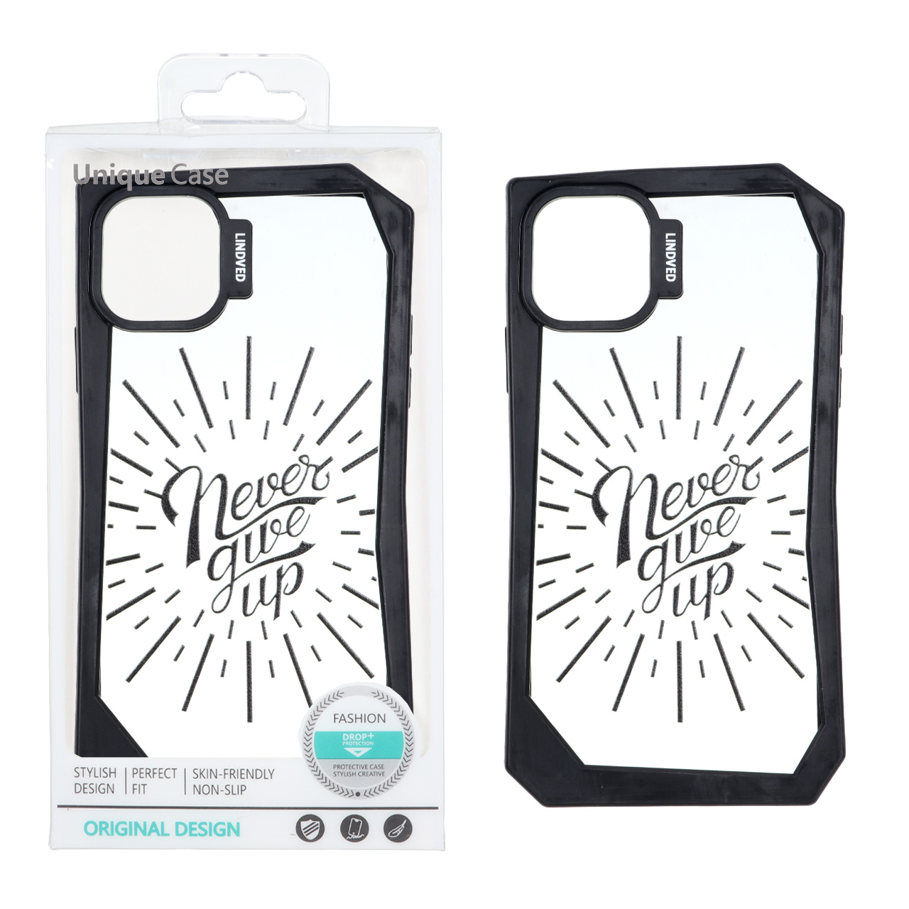 قاب Lindved شفاف طرح دار Apple iPhone 15 / iPhone 14 / iPhone 13 - کد 46 (پک دار)