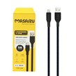 کابل شارژ 1.1 متری فست آیفون Masaru مدل M310i - سرمه ای - SMO