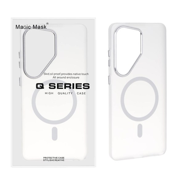 قاب اورجینال Magic Mask مات دور لنز آلومینیومی MagSafe مدل Samsung Galaxy S26 Ultra - سفید (پک دار)