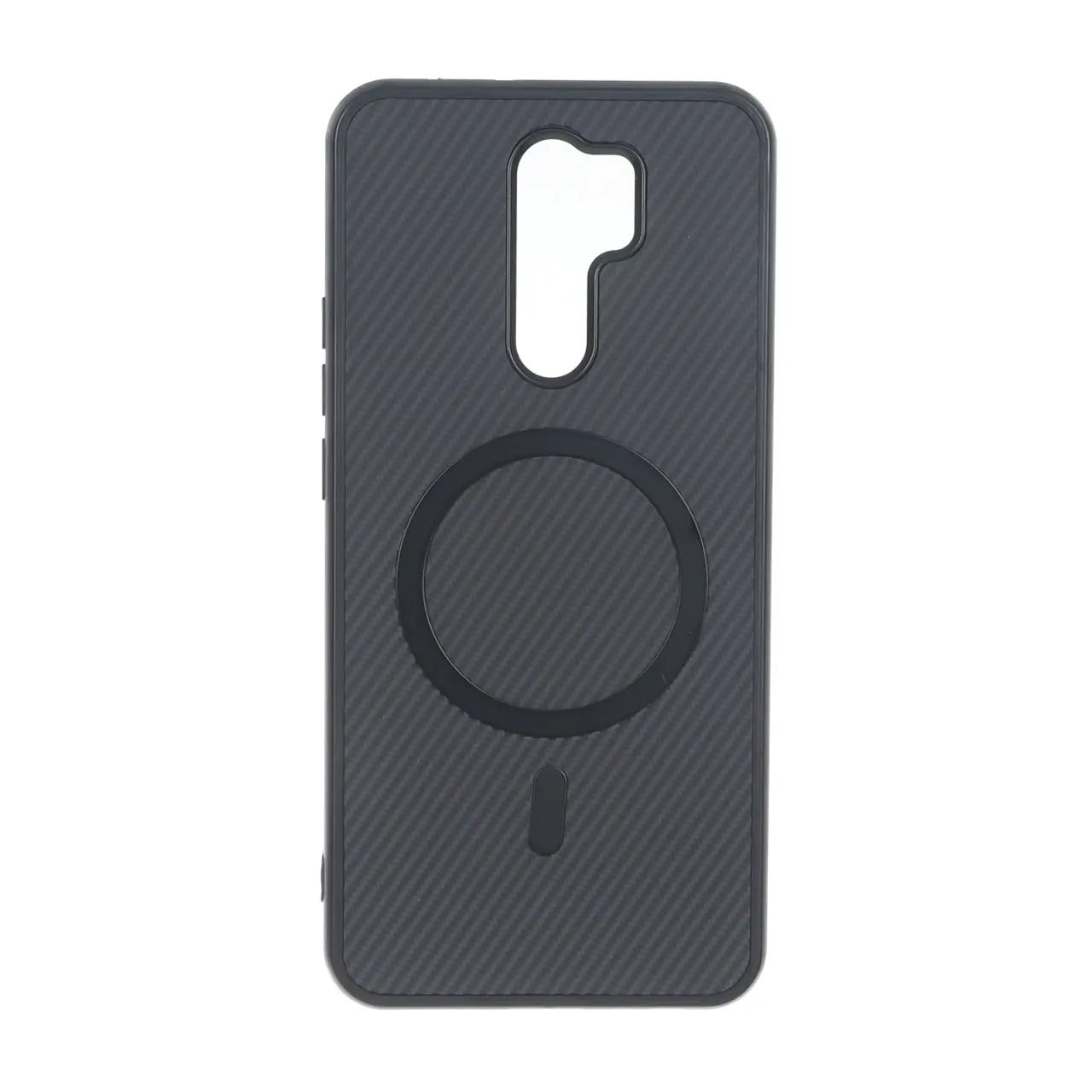 قاب هاشور MagSafe فلزی Xiaomi Redmi 9 / Redmi 9 Prime / Poco M2 - مشکی
