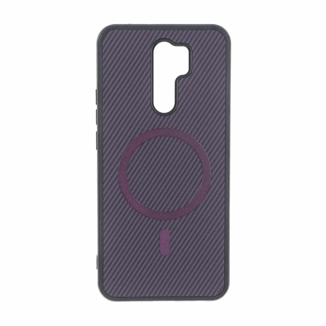 قاب هاشور MagSafe فلزی Xiaomi Redmi 9 / Redmi 9 Prime / Poco M2 - بنفش