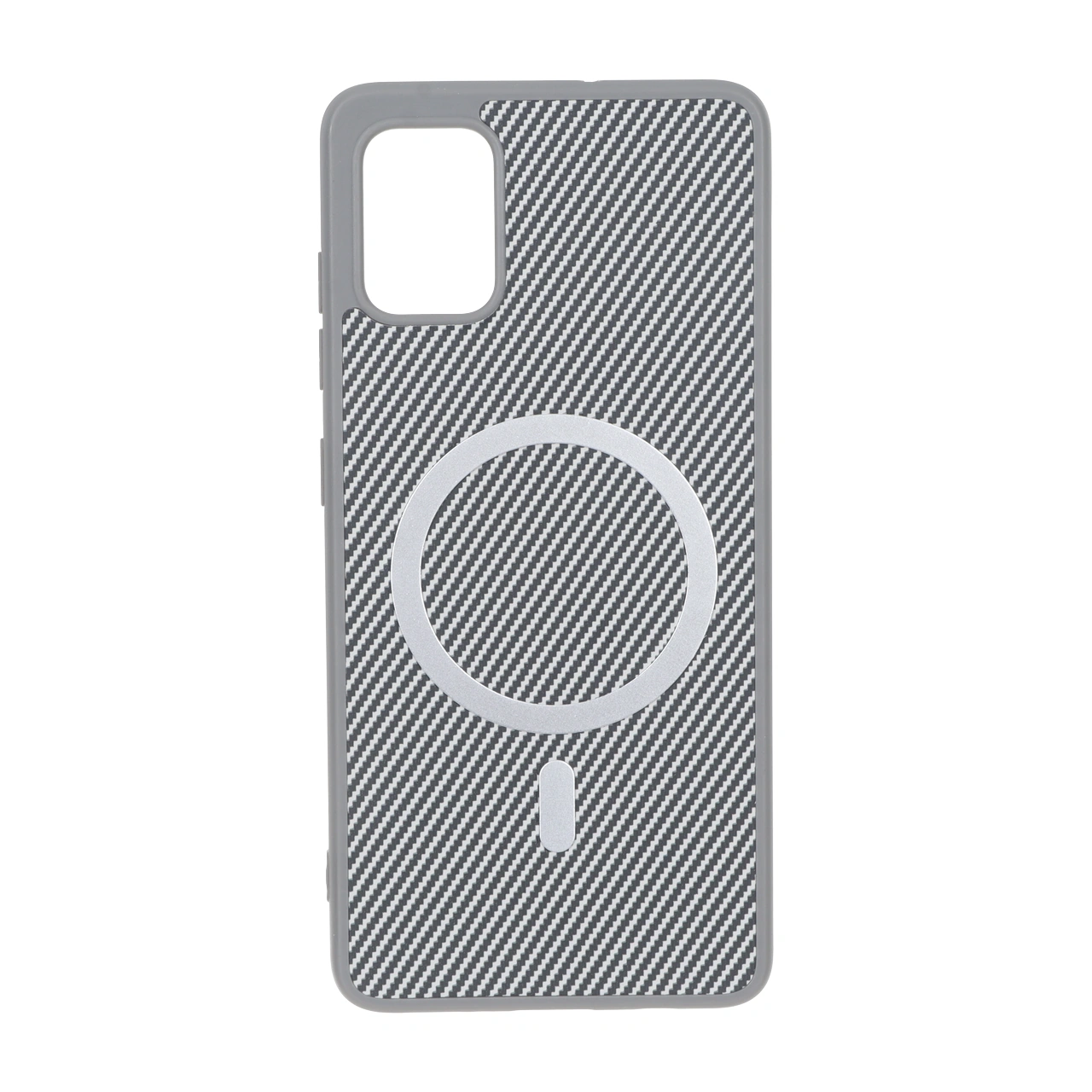 قاب هاشور MagSafe فلزی Samsung Galaxy A51 / M40s - طوسی