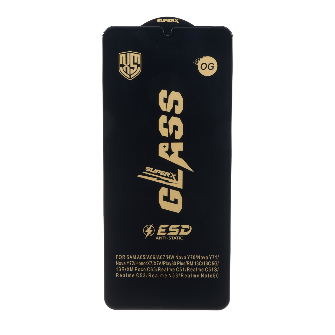 محافظ صفحه نمایش شیشه ای درجه یک Full Cover Super X OG - ESD OVOG مدل Samsung Galaxy A07 / A06
