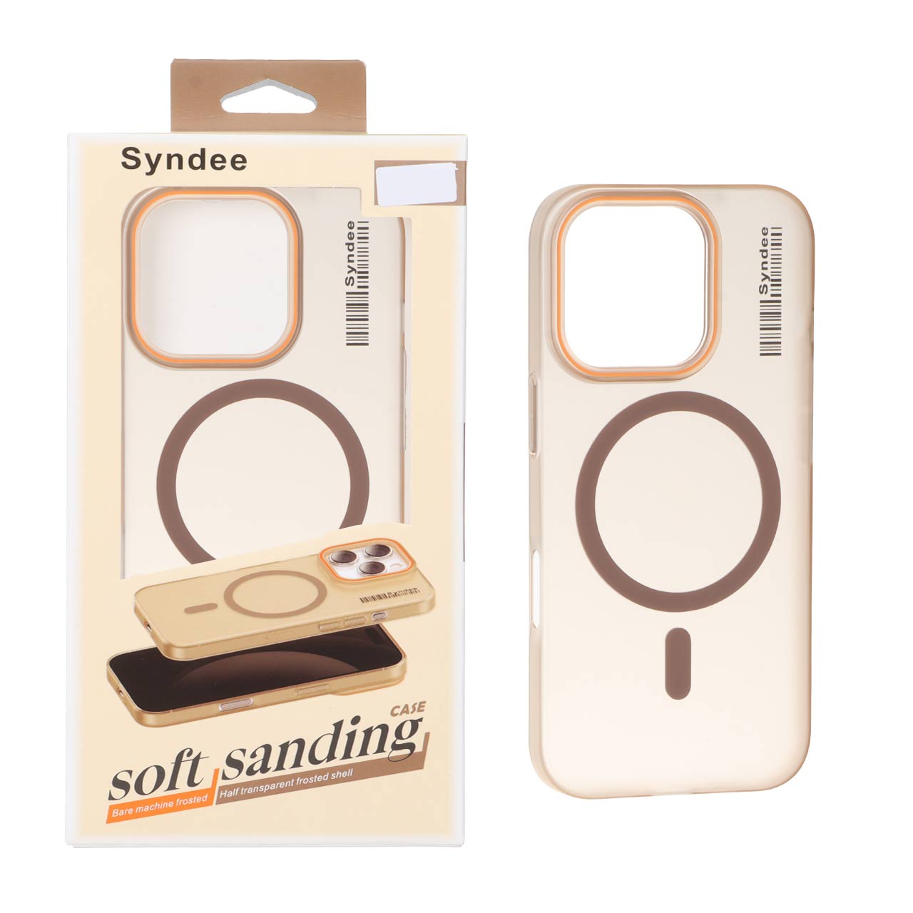 قاب اورجینال Syndee پشت مات MagSafe مدل Apple iPhone 16 Pro - صحرایی کد 1 (پک دار)