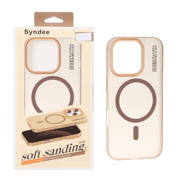 قاب اورجینال Syndee پشت مات MagSafe مدل Apple iPhone 16 Pro - صحرایی کد 1 (پک دار)