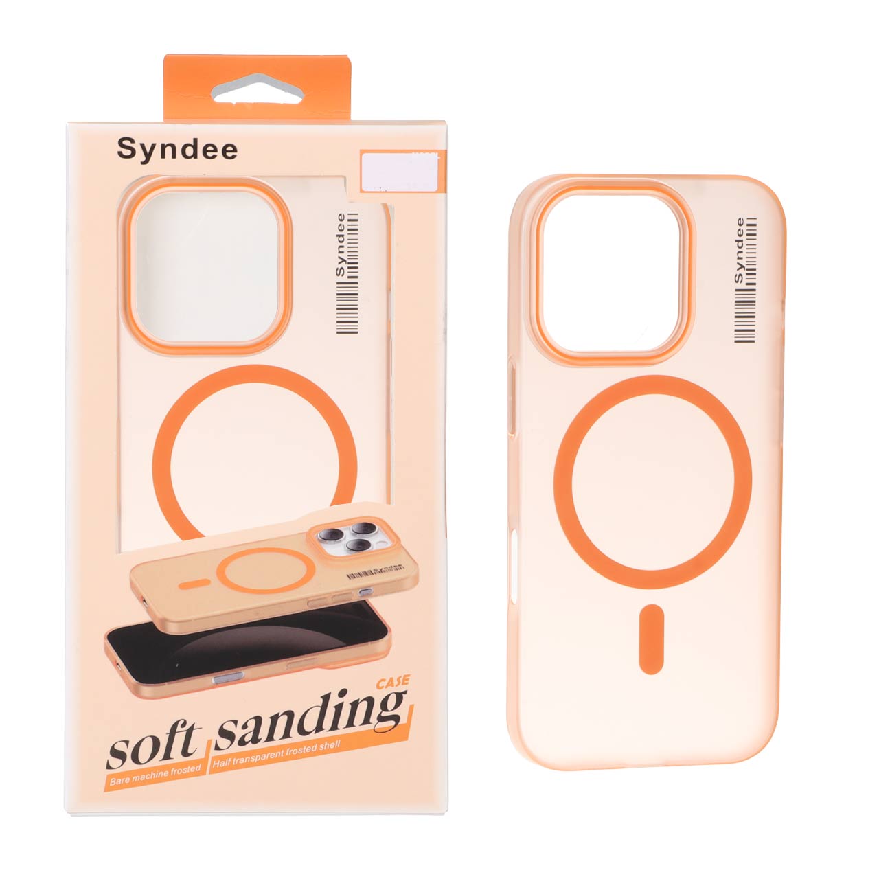 قاب اورجینال Syndee پشت مات MagSafe مدل Apple iPhone 16 Pro - نارنجی (پک دار)