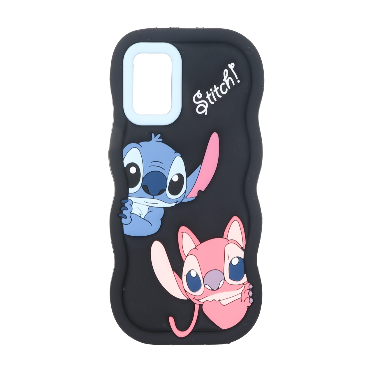 قاب سیلیکونی کنگره ای Stitch برجسته فانتزی Samsung Galaxy A31 / A51 - مشکی