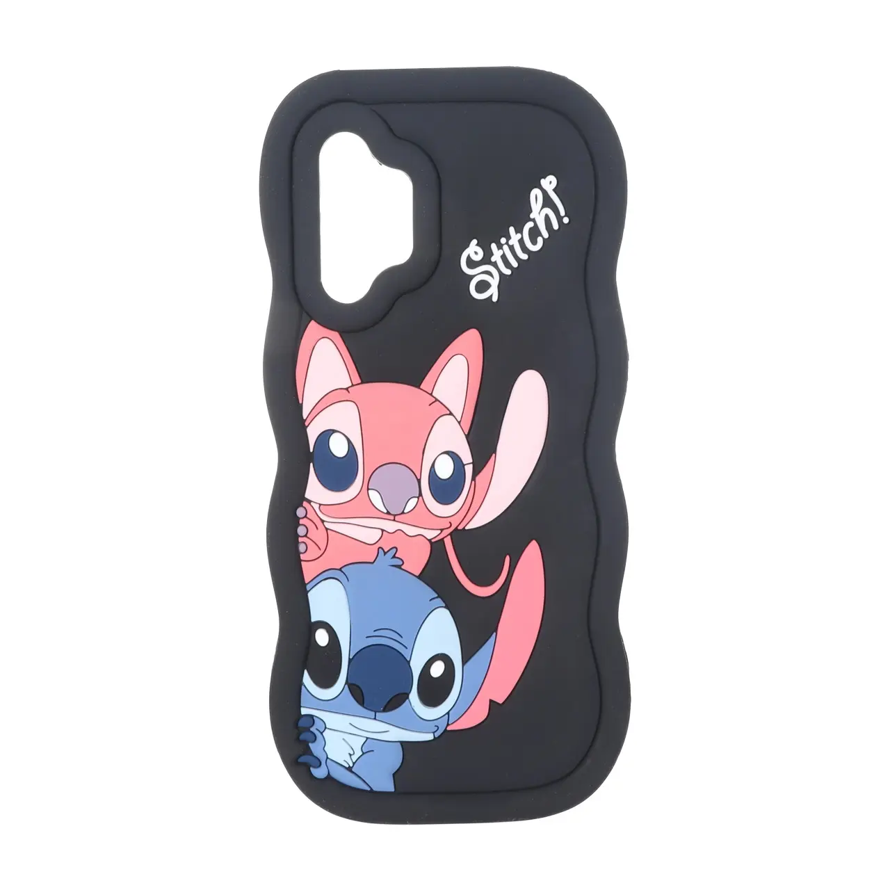 قاب سیلیکونی کنگره ای Stitch برجسته فانتزی Samsung Galaxy A32 4G - مشکی