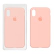 قاب سیلیکونی پاک کنی اورجینال ++A مدل Apple iPhone X / iPhone XS - صورتی روشن (پک دار)