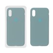 قاب سیلیکونی پاک کنی اورجینال ++A مدل Apple iPhone X / iPhone XS - سبز دریایی (پک دار)