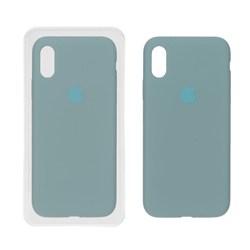 قاب سیلیکونی پاک کنی اورجینال ++A مدل Apple iPhone X / iPhone XS - سبز دریایی (پک دار)