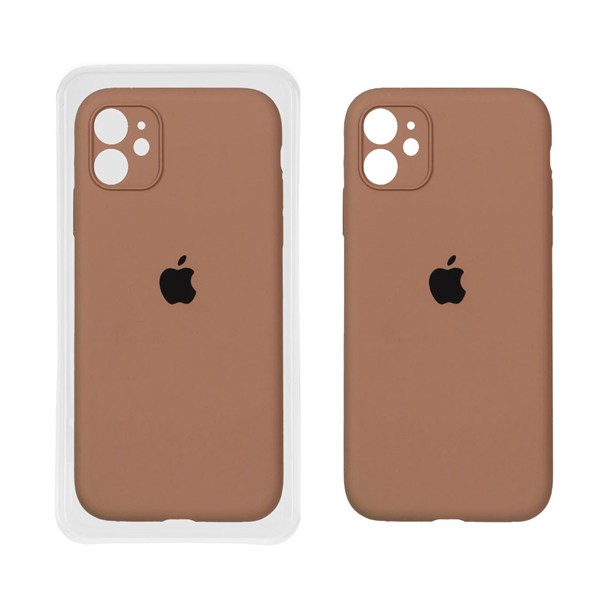 قاب سیلیکونی پاک کنی اورجینال ++A مدل Apple iPhone 11 - قهوه ای (پک دار)