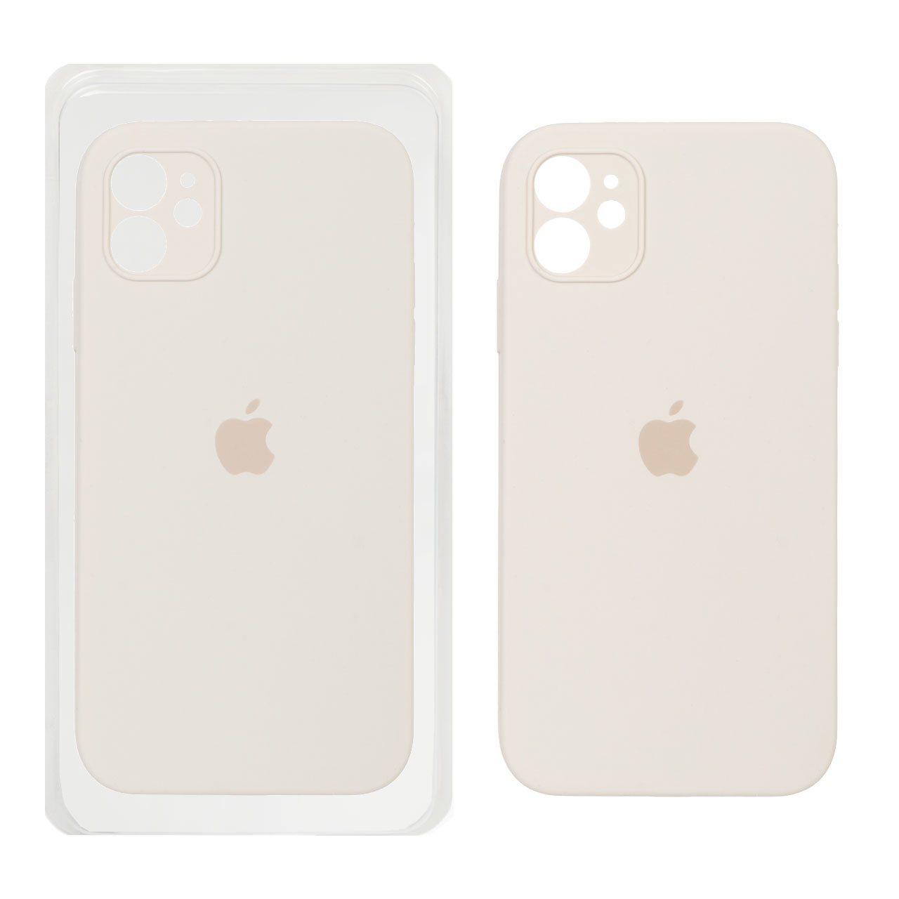 قاب سیلیکونی پاک کنی اورجینال ++A مدل Apple iPhone 11 - کرم (پک دار)
