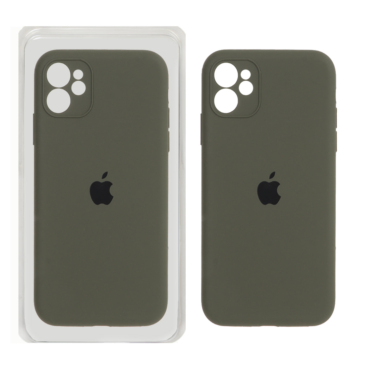 قاب سیلیکونی پاک کنی اورجینال ++A مدل Apple iPhone 11 - سبز تیره (پک دار)