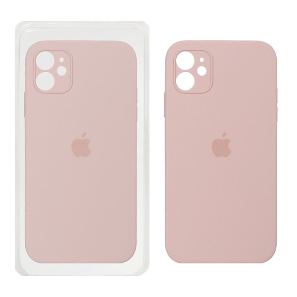 قاب سیلیکونی پاک کنی اورجینال ++A مدل Apple iPhone 11 - صورتی چرک (پک دار)