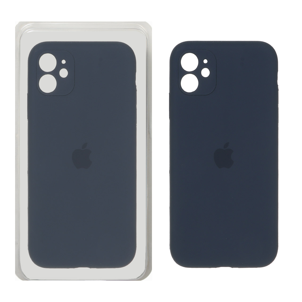 قاب سیلیکونی پاک کنی اورجینال ++A مدل Apple iPhone 11 - سرمه ای تیره (پک دار)