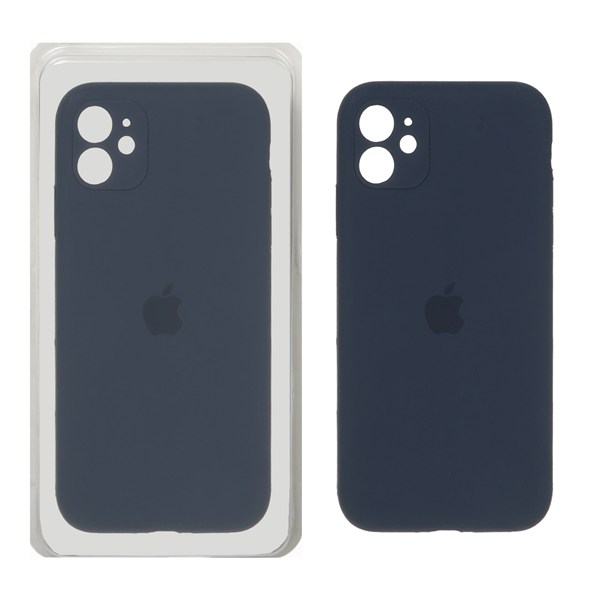 قاب سیلیکونی پاک کنی اورجینال ++A مدل Apple iPhone 11 - سرمه ای تیره (پک دار)