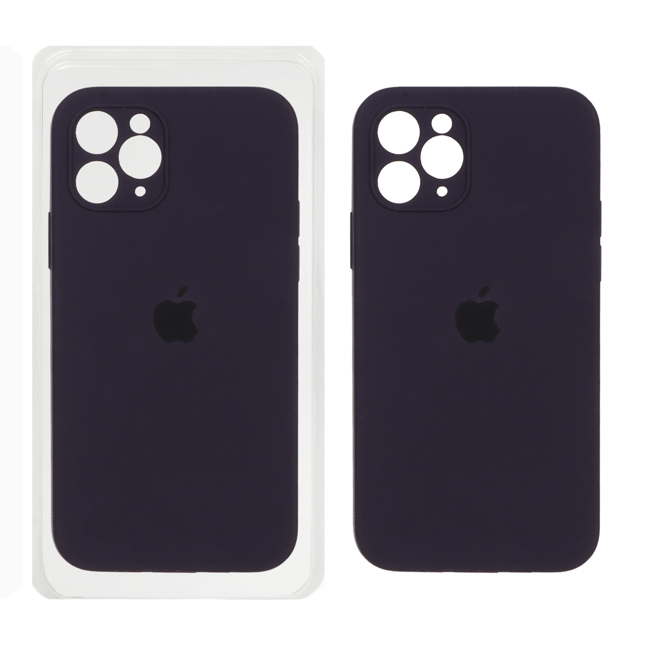 قاب سیلیکونی پاک کنی اورجینال ++A مدل Apple iPhone 11 Pro - بادمجانی (پک دار)