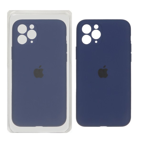 قاب سیلیکونی پاک کنی اورجینال ++A مدل Apple iPhone 11 Pro - سرمه ای (پک دار)