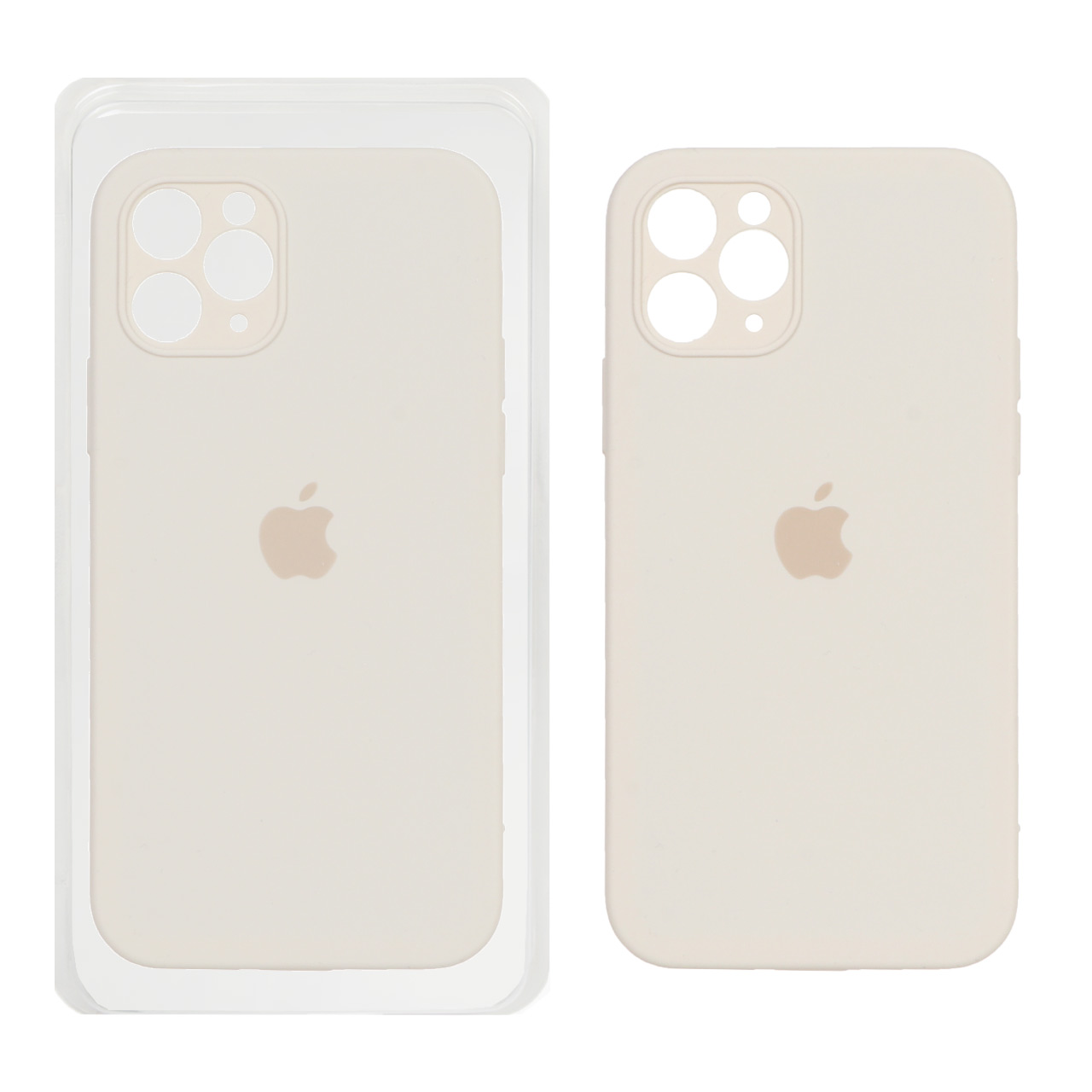 قاب سیلیکونی پاک کنی اورجینال ++A مدل Apple iPhone 11 Pro - کرم (پک دار)