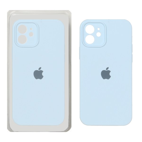 قاب سیلیکونی پاک کنی اورجینال ++A مدل Apple iPhone 12 - آبی آسمانی (پک دار)