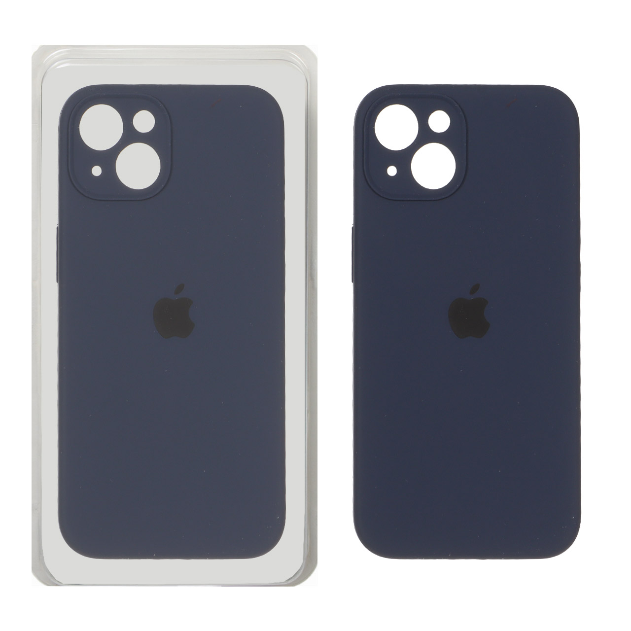 قاب سیلیکونی پاک کنی اورجینال ++A مدل Apple iPhone 13 / iPhone 14 - سرمه ای تیره (پک دار)