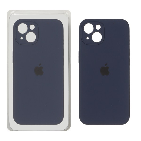 قاب سیلیکونی پاک کنی اورجینال ++A مدل Apple iPhone 13 / iPhone 14 - سرمه ای تیره (پک دار)