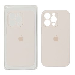 قاب سیلیکونی پاک کنی اورجینال ++A مدل Apple iPhone 13 Pro - کرم (پک دار)