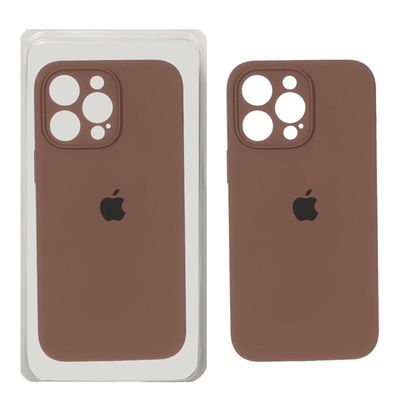 قاب سیلیکونی پاک کنی اورجینال ++A مدل Apple iPhone 14 Pro Max - قهوه ای (پک دار)