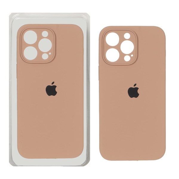 قاب سیلیکونی پاک کنی اورجینال ++A مدل Apple iPhone 14 Pro Max - صحرایی (پک دار)