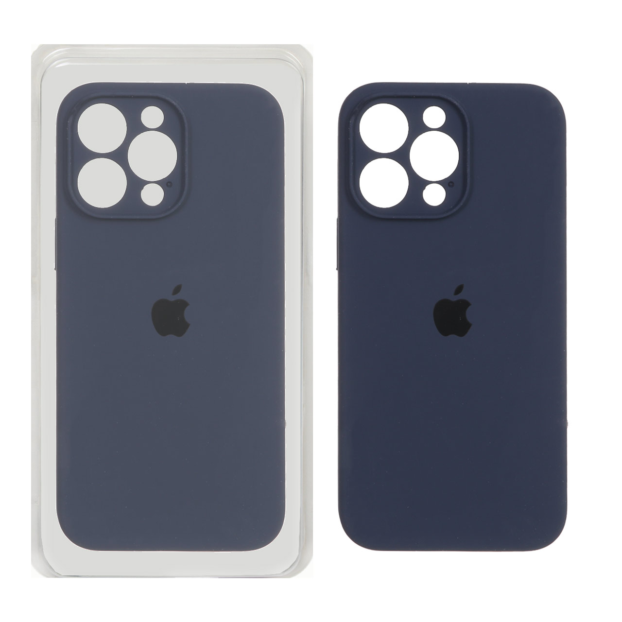 قاب سیلیکونی پاک کنی اورجینال ++A مدل Apple iPhone 14 Pro Max - سرمه ای تیره (پک دار)