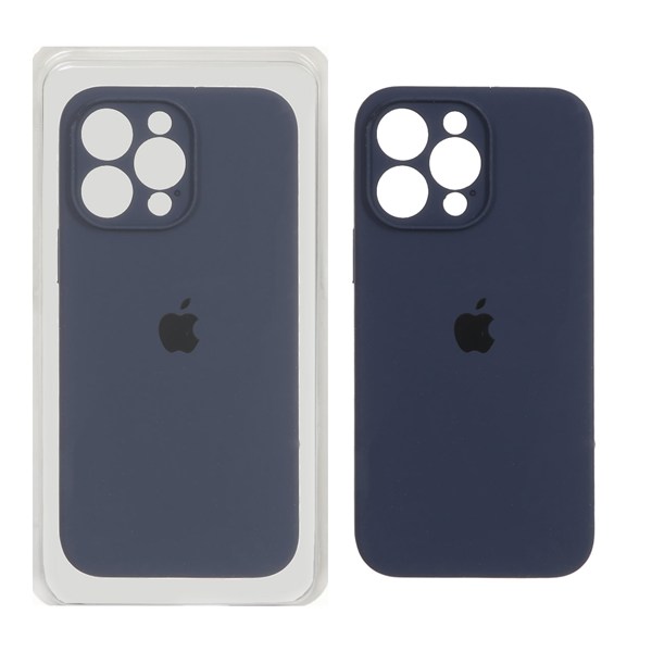 قاب سیلیکونی پاک کنی اورجینال ++A مدل Apple iPhone 14 Pro Max - سرمه ای تیره (پک دار)