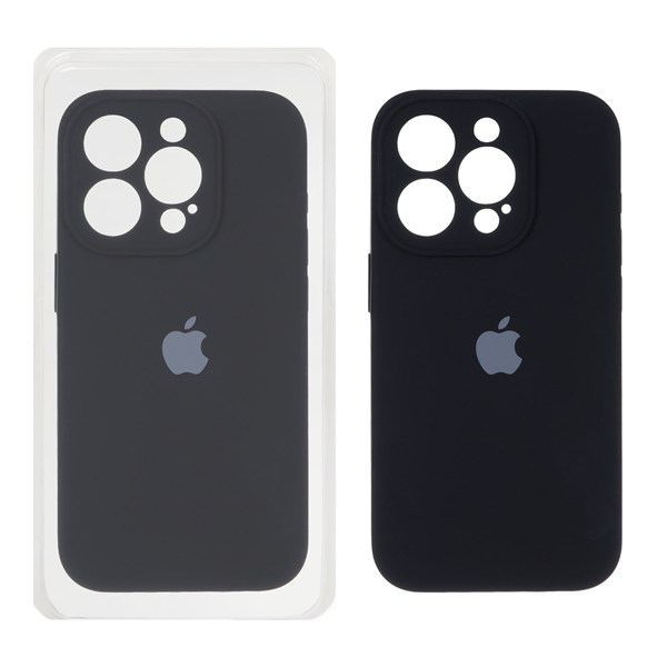 قاب سیلیکونی پاک کنی اورجینال ++A مدل Apple iPhone 15 Pro - مشکی (پک دار)
