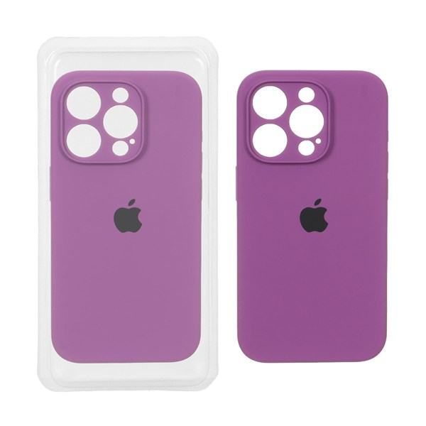 قاب سیلیکونی پاک کنی اورجینال ++A مدل Apple iPhone 15 Pro - ارغوانی (پک دار)