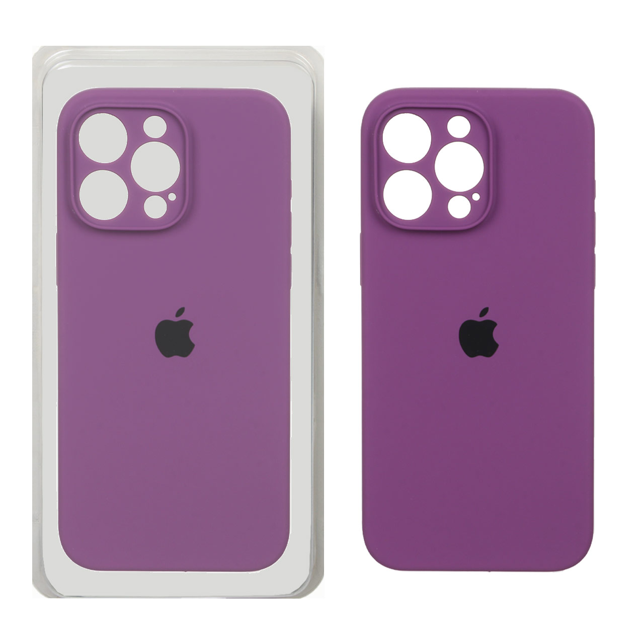 قاب سیلیکونی پاک کنی اورجینال ++A مدل Apple iPhone 15 Pro Max - ارغوانی (پک دار)