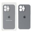 قاب سیلیکونی پاک کنی اورجینال ++A مدل Apple iPhone 15 Pro Max - طوسی (پک دار)