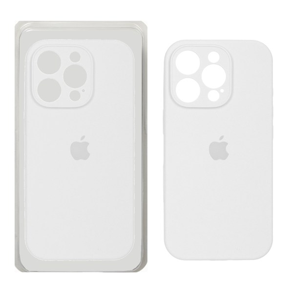 قاب سیلیکونی پاک کنی اورجینال ++A مدل Apple iPhone 16 Pro - سفید (پک دار)