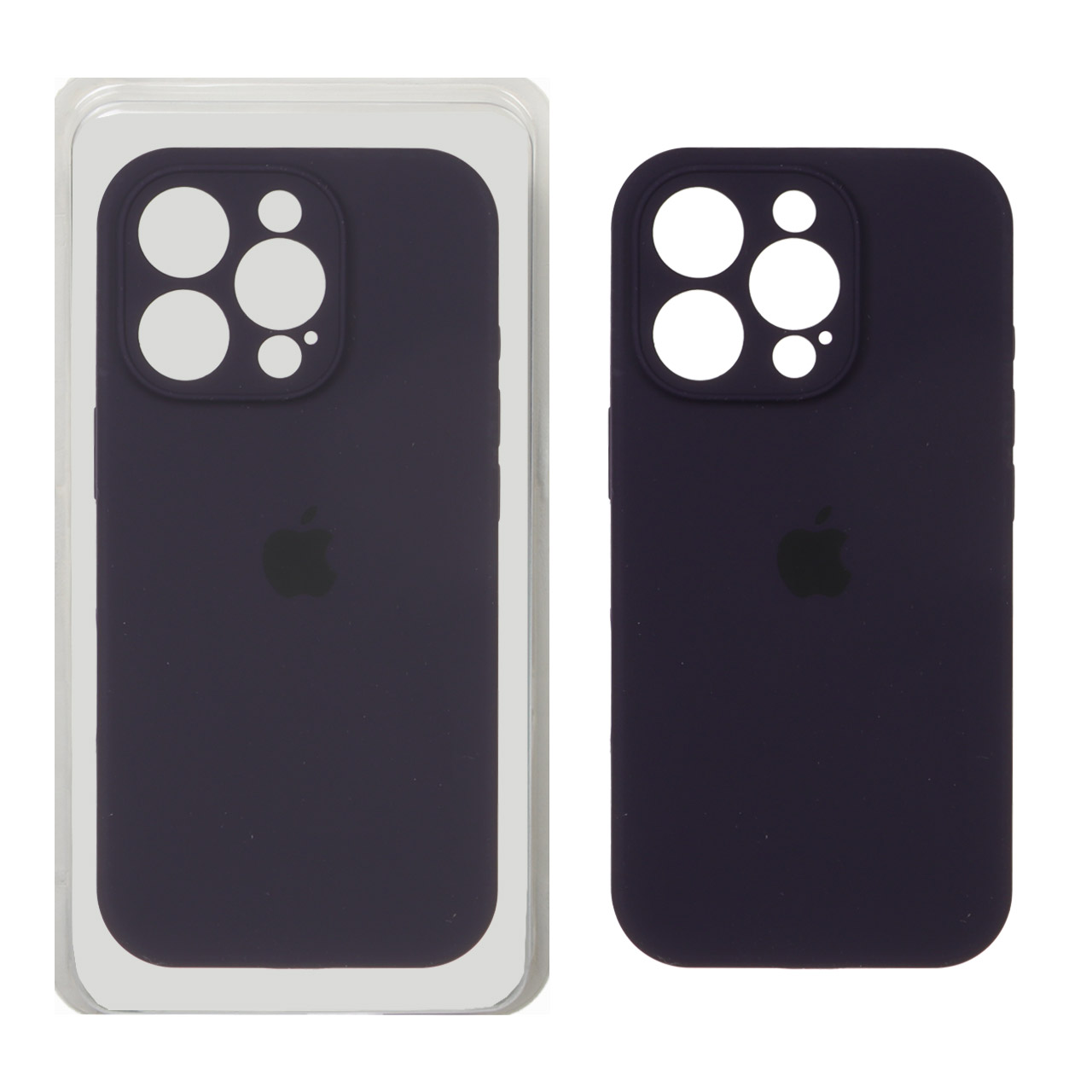 قاب سیلیکونی پاک کنی اورجینال ++A مدل Apple iPhone 16 Pro - بادمجانی (پک دار)