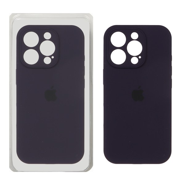 قاب سیلیکونی پاک کنی اورجینال ++A مدل Apple iPhone 16 Pro - بادمجانی (پک دار)