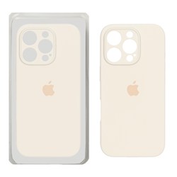 قاب سیلیکونی پاک کنی اورجینال ++A مدل Apple iPhone 16 Pro - کرم (پک دار)