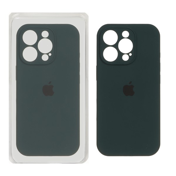 قاب سیلیکونی پاک کنی اورجینال ++A مدل Apple iPhone 16 Pro - سبز تیره (پک دار)