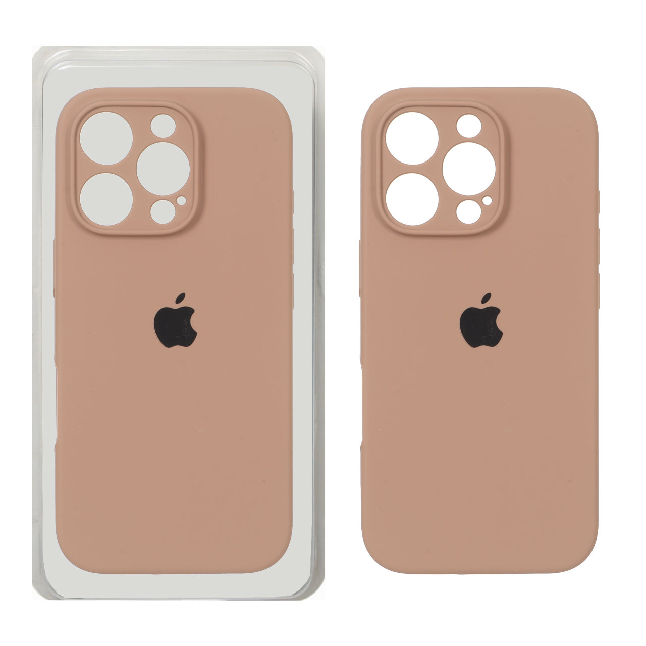قاب سیلیکونی پاک کنی اورجینال ++A مدل Apple iPhone 16 Pro - صحرایی (پک دار)