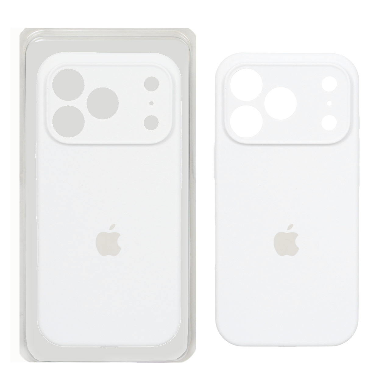 قاب سیلیکونی پاک کنی اورجینال ++A مدل Apple iPhone 17 Pro - سفید (پک دار)
