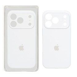 قاب سیلیکونی پاک کنی اورجینال ++A مدل Apple iPhone 17 Pro - سفید (پک دار)