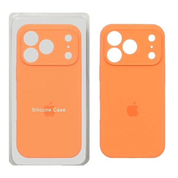 قاب سیلیکونی پاک کنی اورجینال ++A مدل Apple iPhone 17 Pro - نارنجی (پک دار)