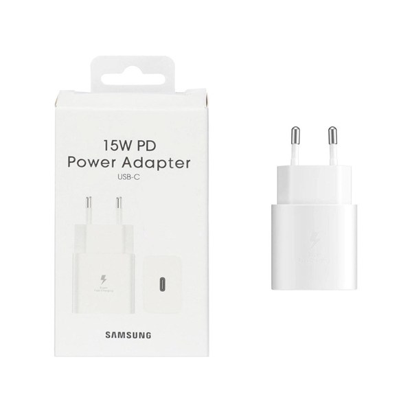 شارژر دیواری فست و PD تک پورت Samsung مدل T1510 15W - سفید - SMO